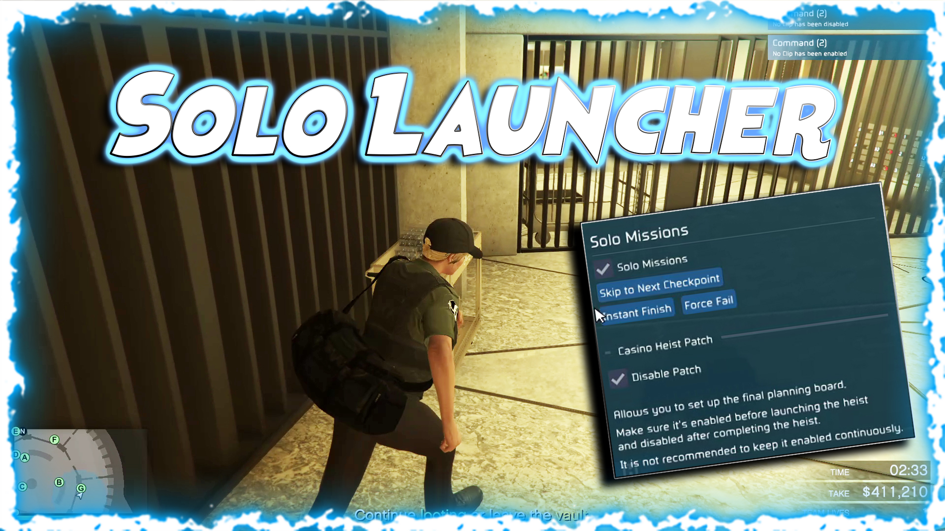 Solo Heist Launcher Script for Yim Menu Legacy 1.71 for Money Front DLC
