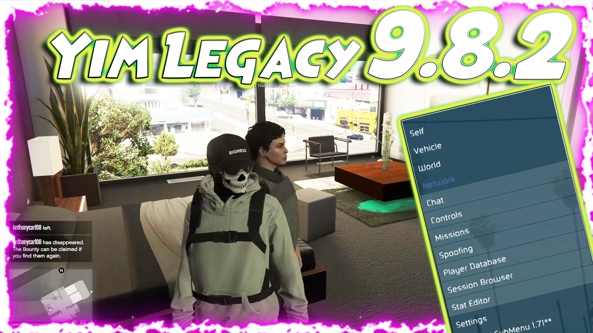 Yim Menu v9.8.2 for Legacy GTA V 1.71 DLC – (Money Front) DLC Updated Repo from Yimura Fork, Mr.X